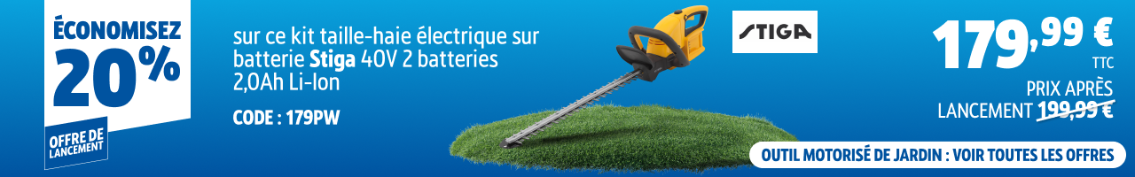 OUTILS DE JARDIN MOTORISÉS STIGA : VOIR LES OFFRES >>>