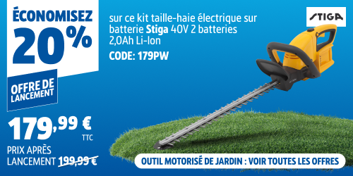 OUTILS DE JARDIN MOTORISÉS STIGA : VOIR LES OFFRES >>>