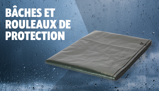 baches et rouleaux de protection.