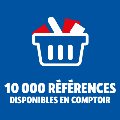 10 000 references disponibles en comptoir