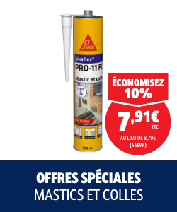 Offres spéciales mastics et colles.