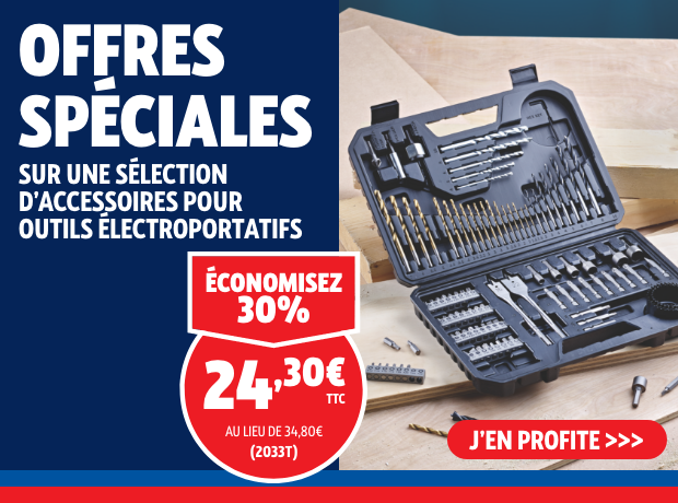 Offres spéciales sur une sélection d'accessoires pour outils électroportatifs.