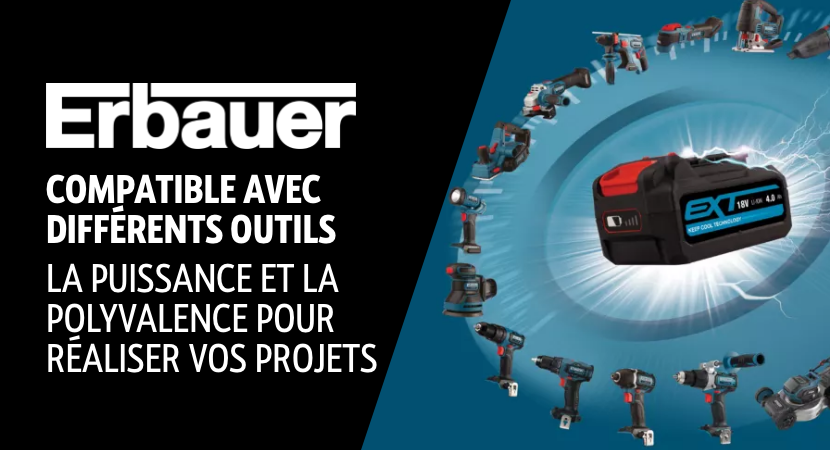 Erbauer, compatible avec differents outils.